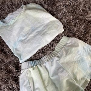 Long sleeve, crop tie dye set